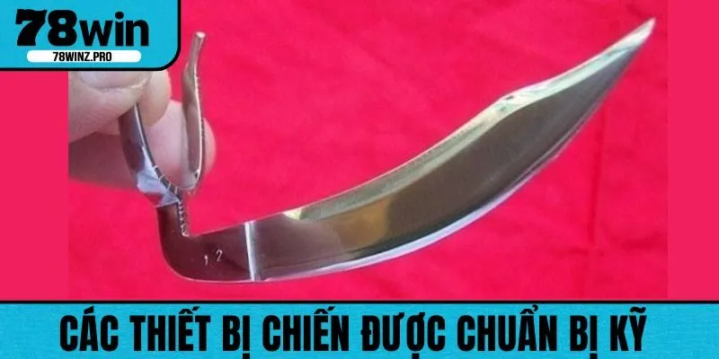 Mỗi thiết bị cho trận đấu đều được chuẩn bị kỹ lưỡng